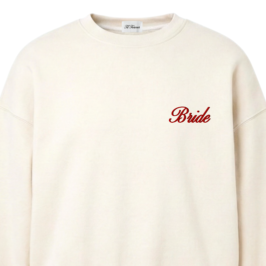 'Til Forever 'Bride' Embroidered Crewneck