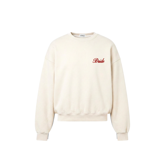'Til Forever 'Bride' Embroidered Crewneck