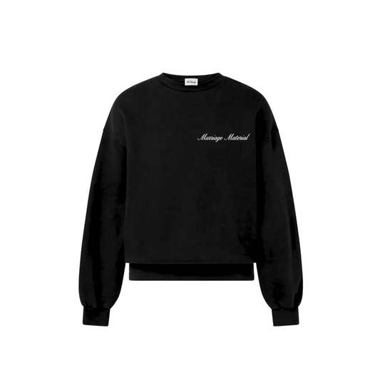 'Til Forever 'Marriage Material' Embroidered Crewneck